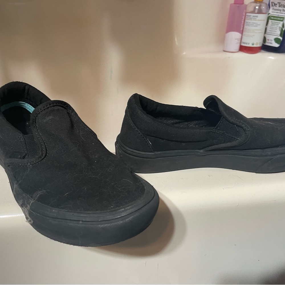 Black Slip-On Sneakers